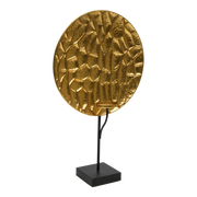 Ornament croco metaal goud 39x15x64cm