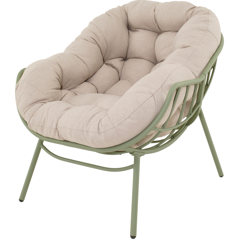 Relaxstoel Cozy aluminium beige