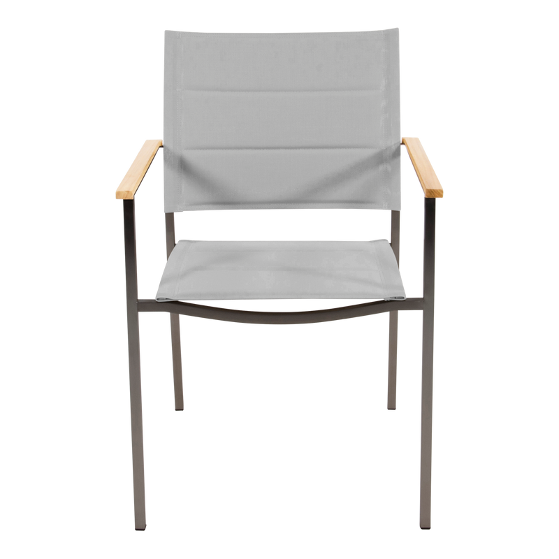 Stapelstoel Marmaris RVS taupe