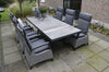 Tafel Castilla Negro met kruispoot  243x103cm