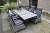 Tafel Castilla Negro met kruispoot  243x103cm