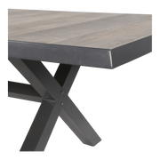 Tafel Castilla Negro met kruispoot  243x103cm