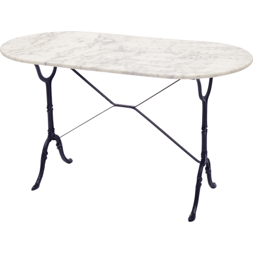 Tafel marmer wit ovaal 120x60cm