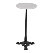 Bijzettafel marmer wit Ø30x60cm