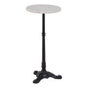Bijzettafel marmer wit Ø30x60cm