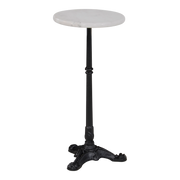 Bijzettafel marmer wit Ø30x60cm