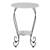 Bijzettafel marmer wit Ø25/Ø41cm