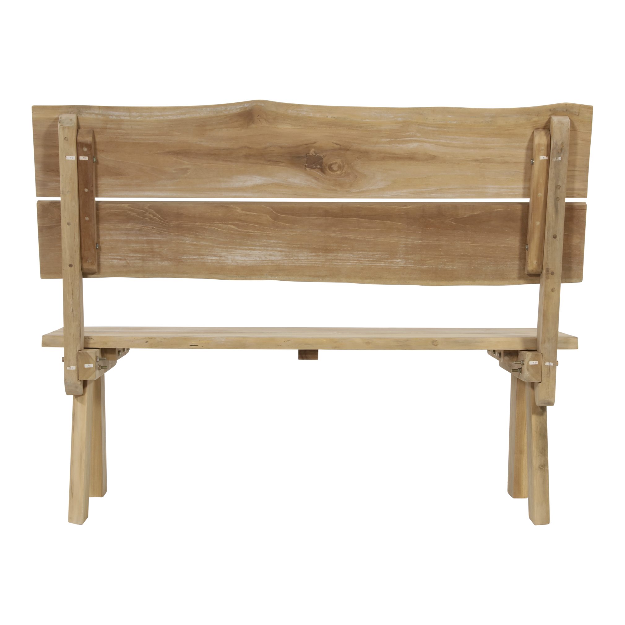 Bank teak boomstam 130cm