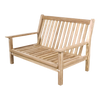 Loungebank teak 124cm, incl. kussen