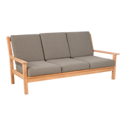 Loungebank teak 180cm, incl. kussen