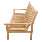 Loungebank teak 180cm, incl. kussen