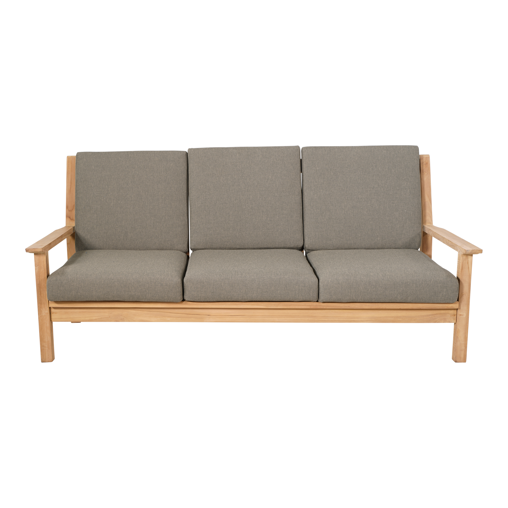 Loungebank teak 180cm, incl. kussen