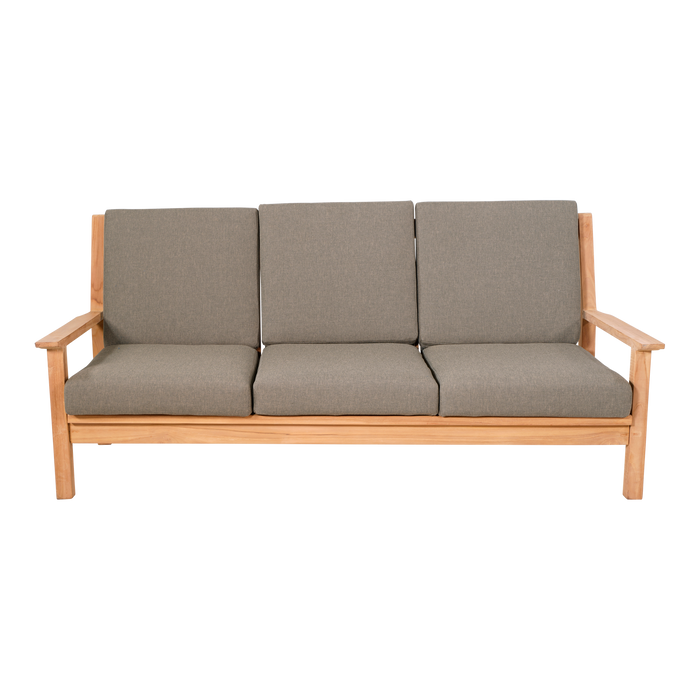 Loungebank teak 180cm, incl. kussen