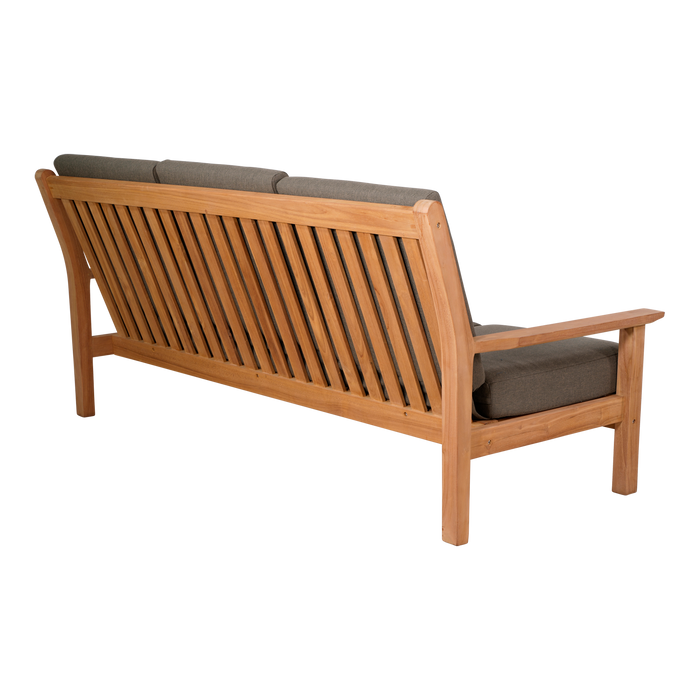 Loungebank teak 180cm, incl. kussen