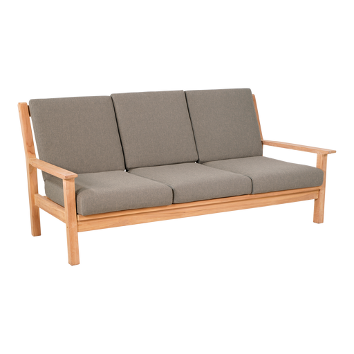 Loungebank teak 180cm, incl. kussen