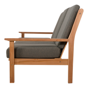 Loungebank teak 180cm, incl. kussen