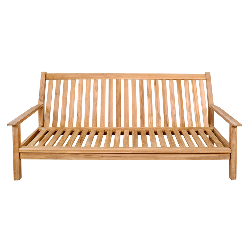 Loungebank teak 180cm, incl. kussen