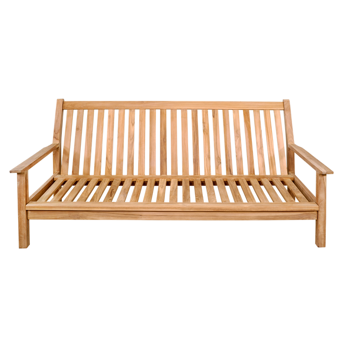 Loungebank teak 180cm, incl. kussen