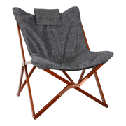 Vlinderstoel, grijs gemeleerd