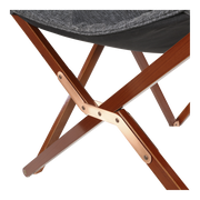 Vlinderstoel, grijs gemeleerd