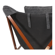 Vlinderstoel, grijs gemeleerd