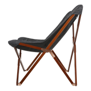 Vlinderstoel, grijs gemeleerd