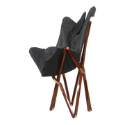 Vlinderstoel, grijs gemeleerd