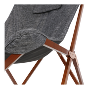 Vlinderstoel, grijs gemeleerd