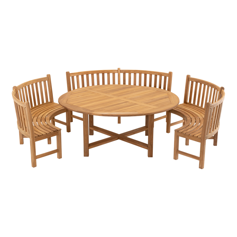 Tafel teak ø180x75cm