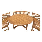 Tafel teak ø180x75cm