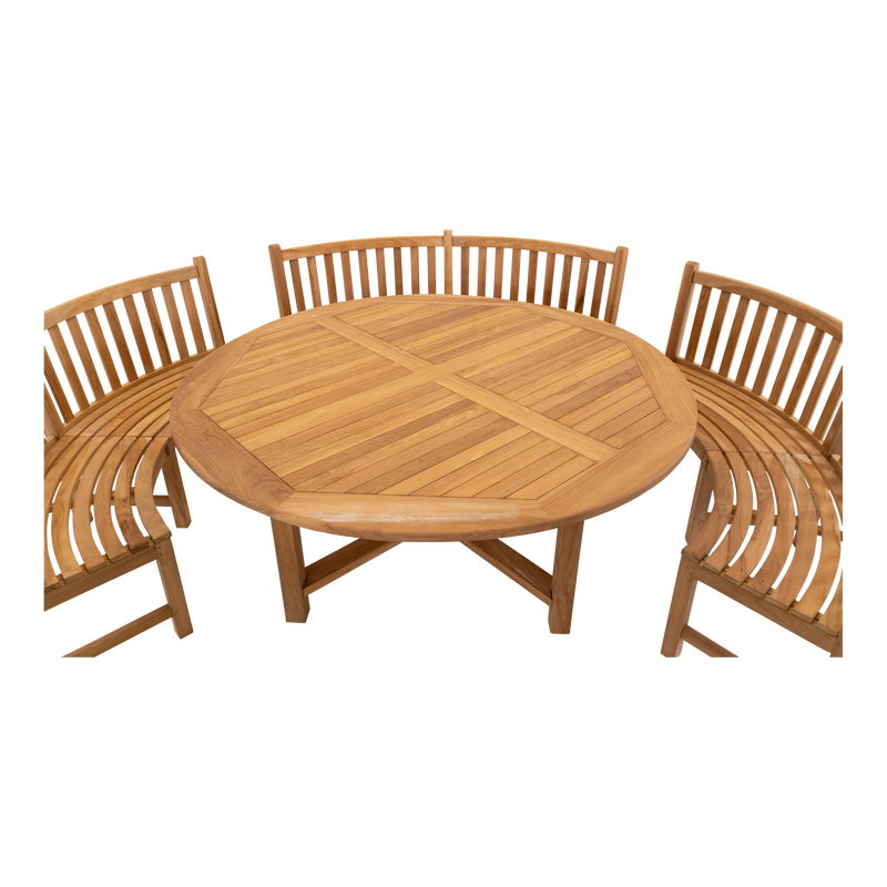 Tafel teak ø180x75cm