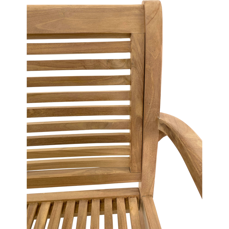 Bank teak Stripe 142cm