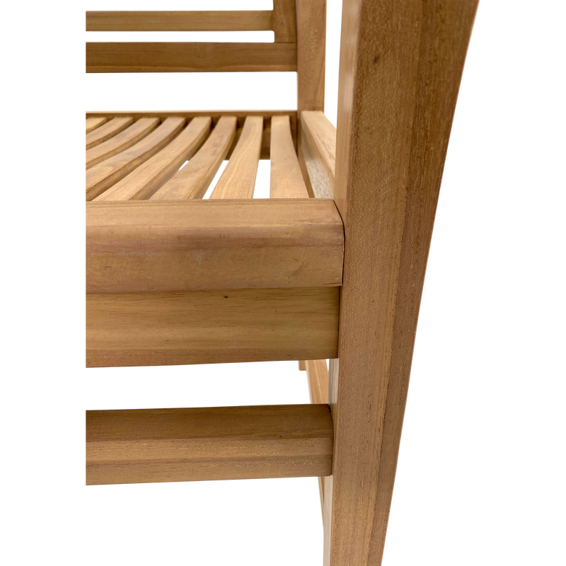 Bank teak Stripe 142cm