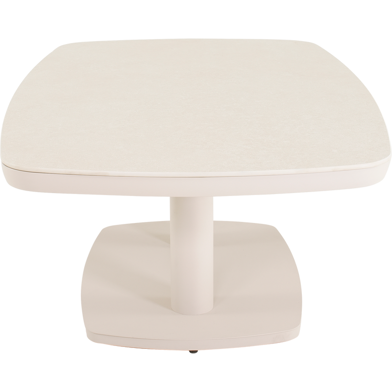 Loungetafel verstelbaar Geneva Crema Deens ovaal 135x83cm