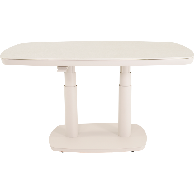 Loungetafel verstelbaar Geneva Crema Deens ovaal 135x83cm