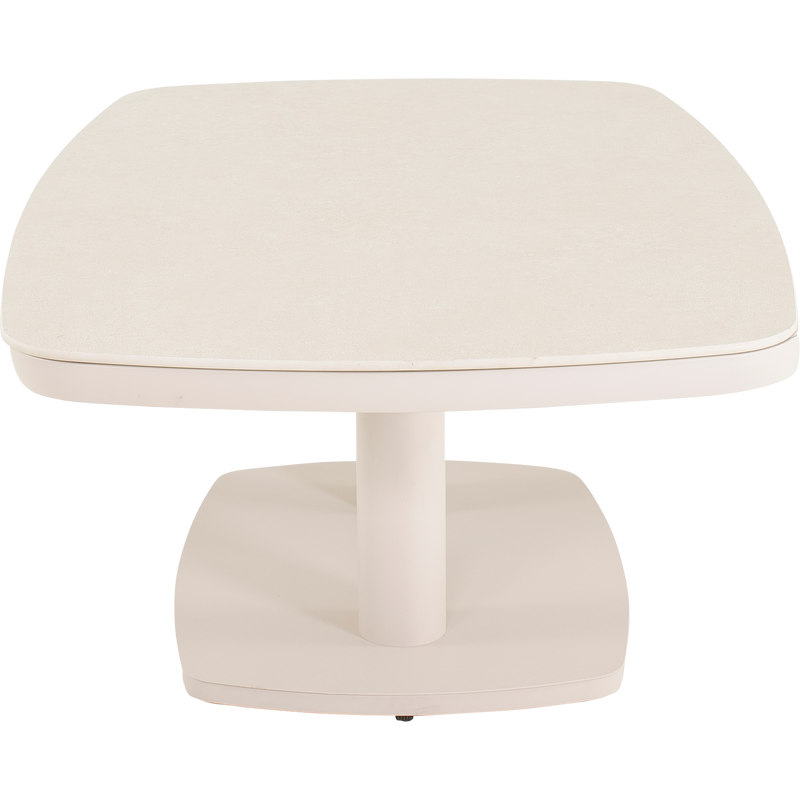 Loungetafel verstelbaar Geneva Crema Deens ovaal 135x83cm