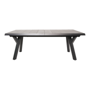 Uittrektafel Castilla 2.0 Negro Exclusive 204/264x102cm