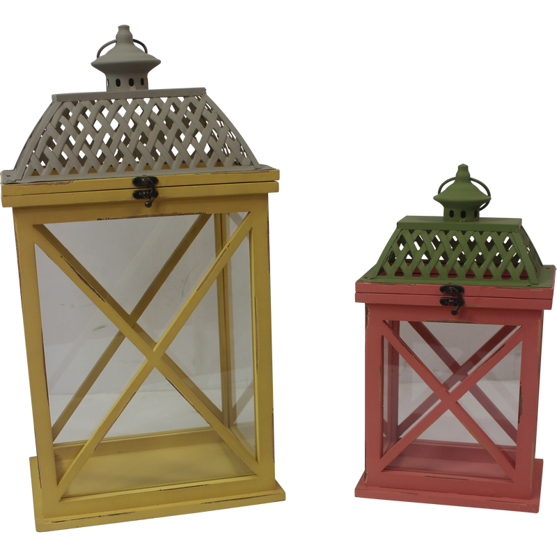 Windlicht Ibiza II hout, S/2