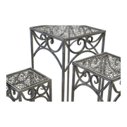 Plantentafeltjes hoog/vierkant Viva la Vida grey wash, S/3