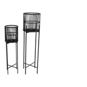 Lantaarn op poot Annchi zwart, S/2