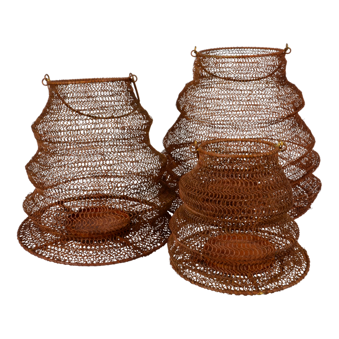 Lantaarn Roest Gaas 20x20x20cm