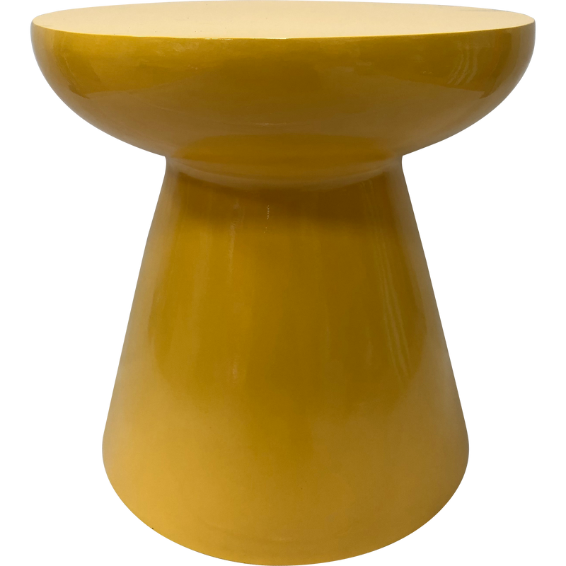 Bijzettafel Vei Mgo geel Ø40x40cm