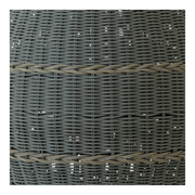 Poef Laos wicker groen ø46x40cm