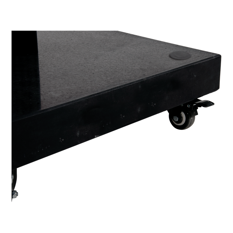 Parasolvoet op 4 wielen, 60kg graniet zwart