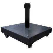 Parasolvoet op 4 wielen, 60kg graniet zwart