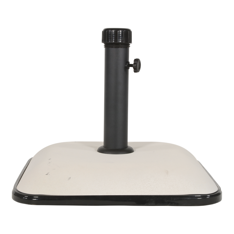 Parasolvoet vierkant beton 25kg beige/wit