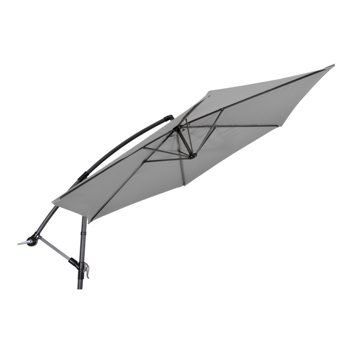 Zweefparasol Gemini grijs Ø3mtr