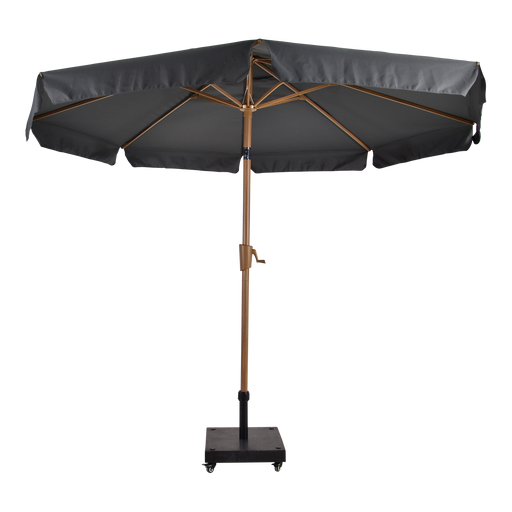 Parasol Libra houtlook grijs Ø3mtr