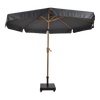 Parasol Libra houtlook grijs Ø3mtr