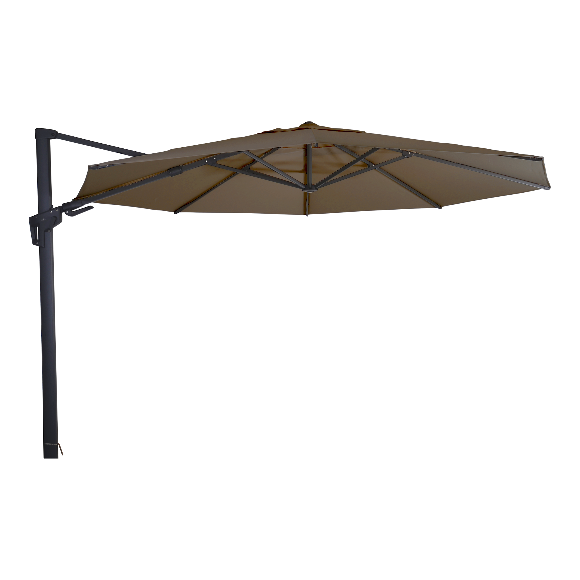 Zweefparasol VirgoFlex taupe Ø3,5mtr